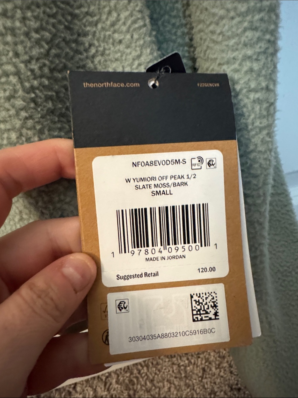 NWT The North Face Slate Moss/Bark Mist Yumiori Off Peak 1/2 Zip Women's Size S - Picture 6 of 13